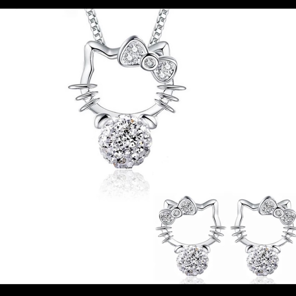 Rare! KITTY NECKLACE SET